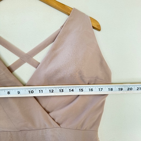 Birdy Grey Moni Women Maxi Dress Taupe Neutral Medium Convertible Bridesmaids - Picture 8 of 10